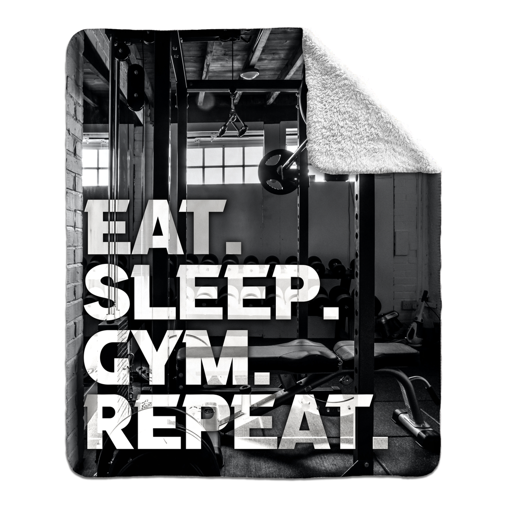 Eat, Sleep, Gym, Repeat Blanket