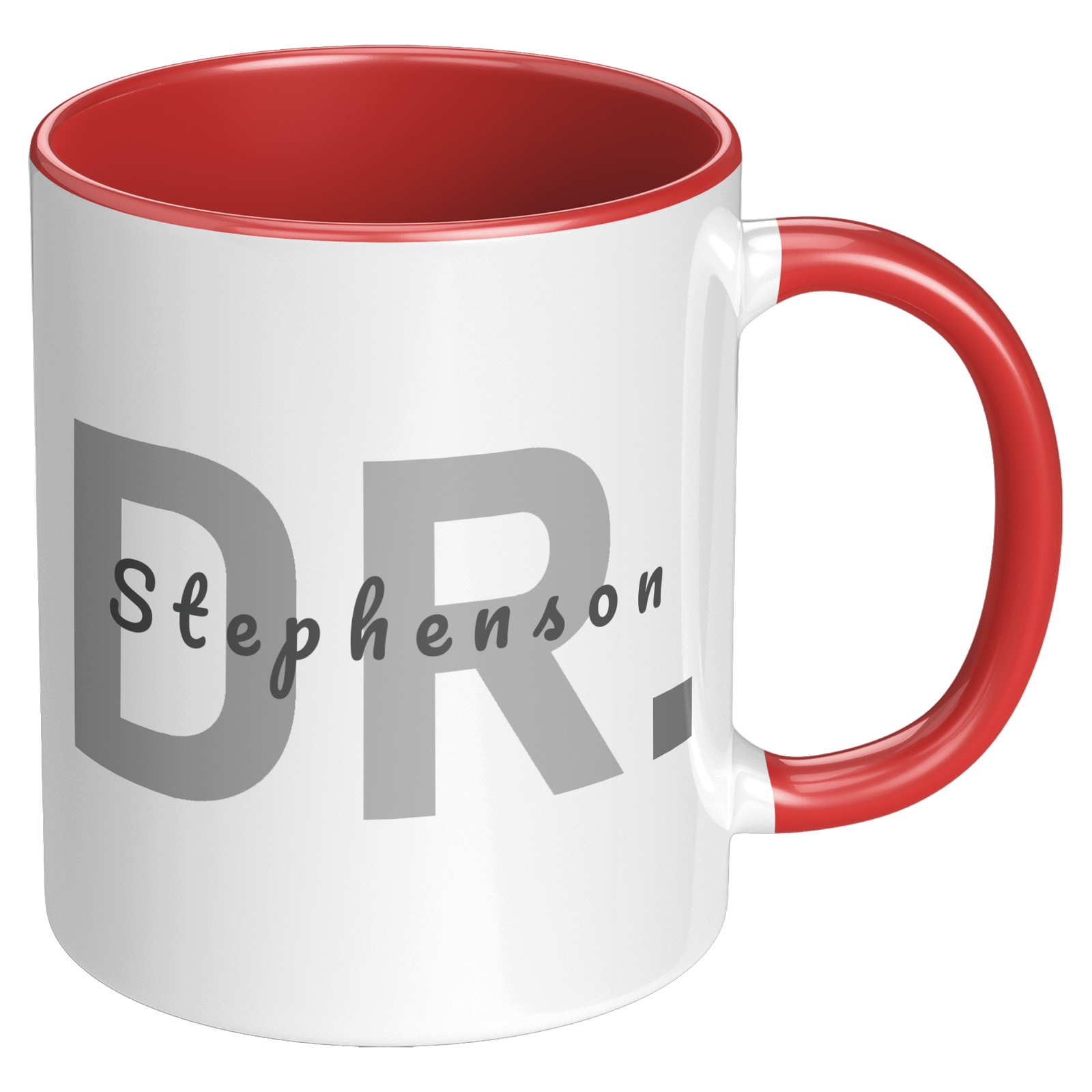 Personalized Two-Tone Coffee Mug  Dr. with Your Surname