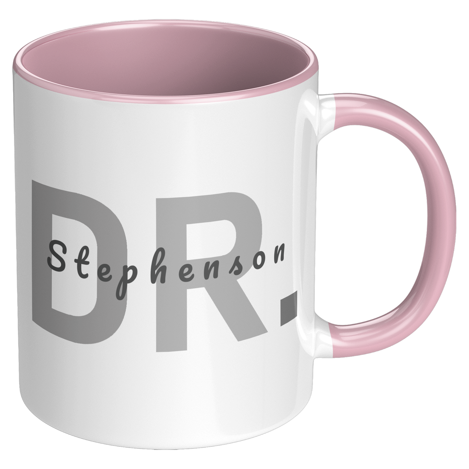 Personalized Two-Tone Coffee Mug  Dr. with Your Surname