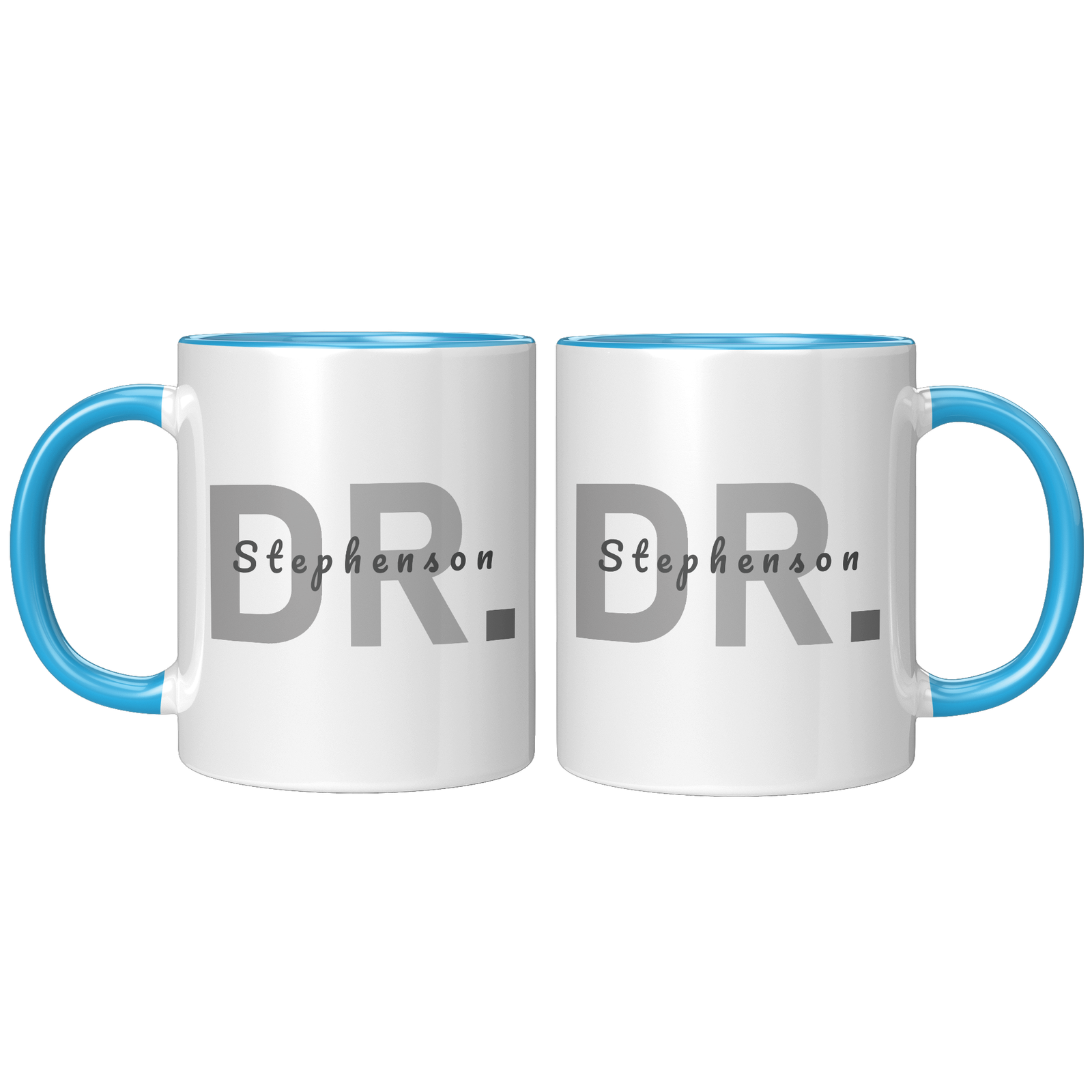 Personalized Two-Tone Coffee Mug  Dr. with Your Surname