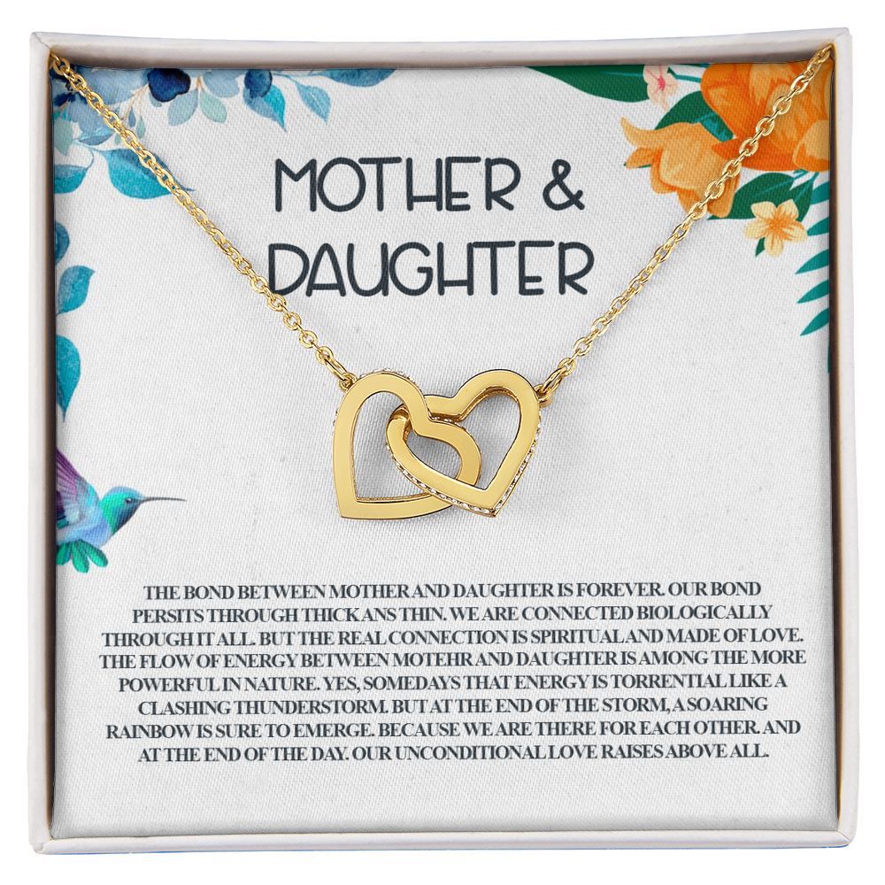 Forever Bond – Mother & Daughter Interlocking Hearts Necklace
