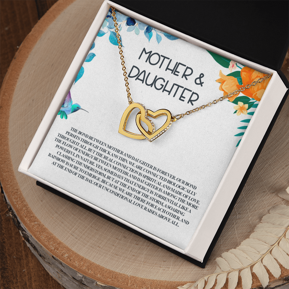 Forever Bond – Mother & Daughter Interlocking Hearts Necklace