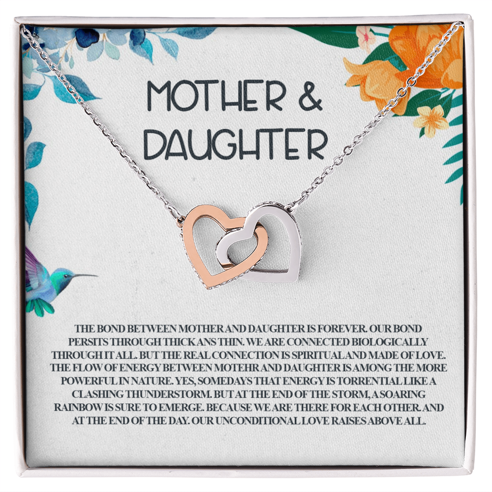Forever Bond – Mother & Daughter Interlocking Hearts Necklace