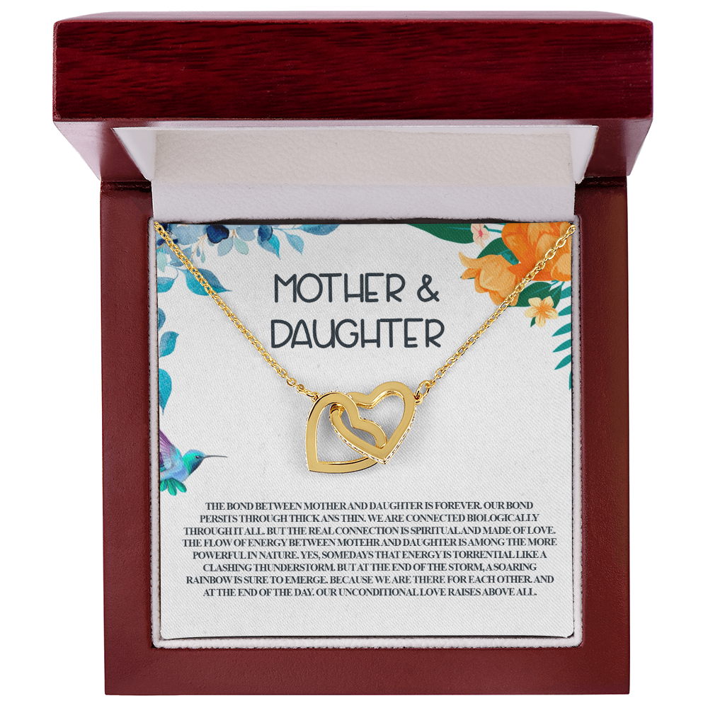Forever Bond – Mother & Daughter Interlocking Hearts Necklace