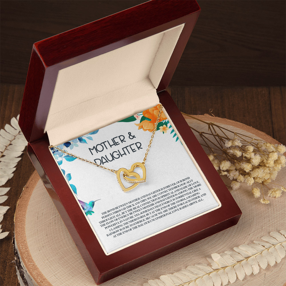 Forever Bond – Mother & Daughter Interlocking Hearts Necklace