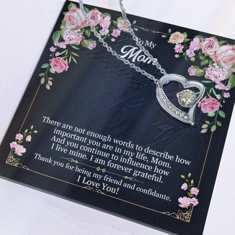 Mom There Are No Words Forever Love Necklace