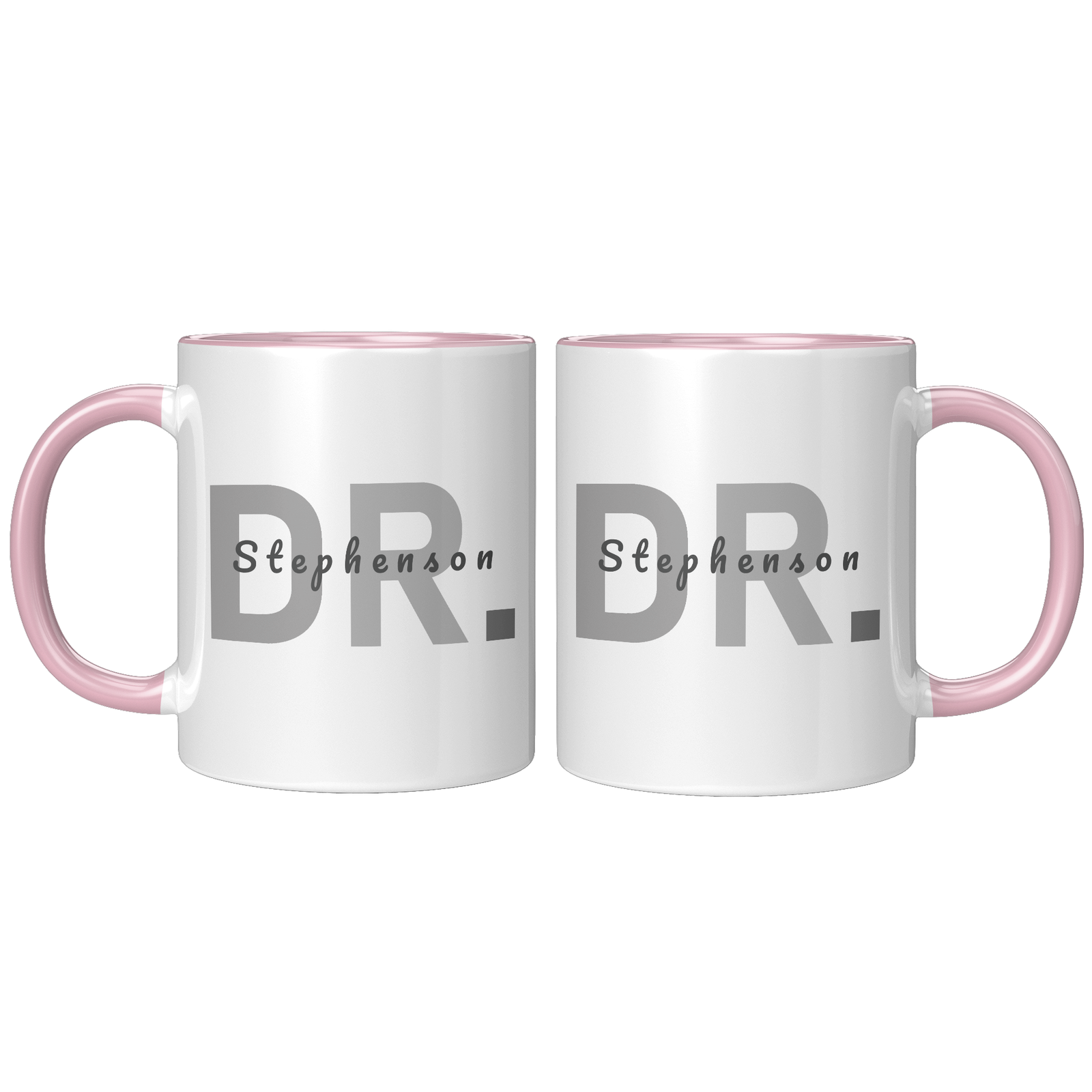 Personalized Two-Tone Coffee Mug  Dr. with Your Surname