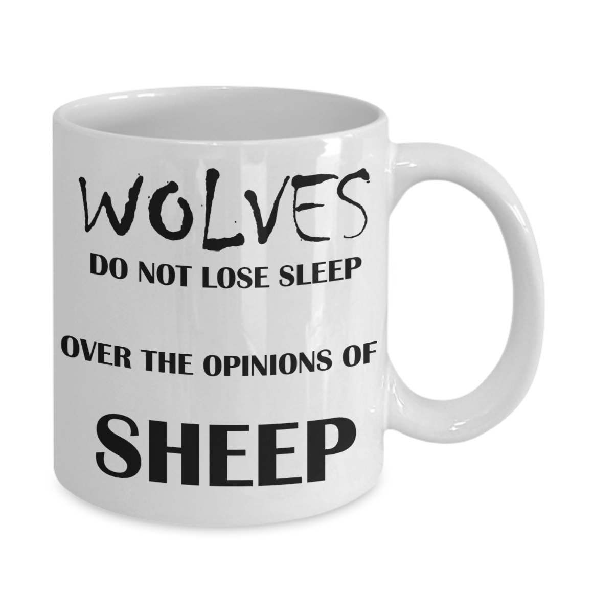 Wolves do not lose sleep - Inspirational Quotes Coffee Mug