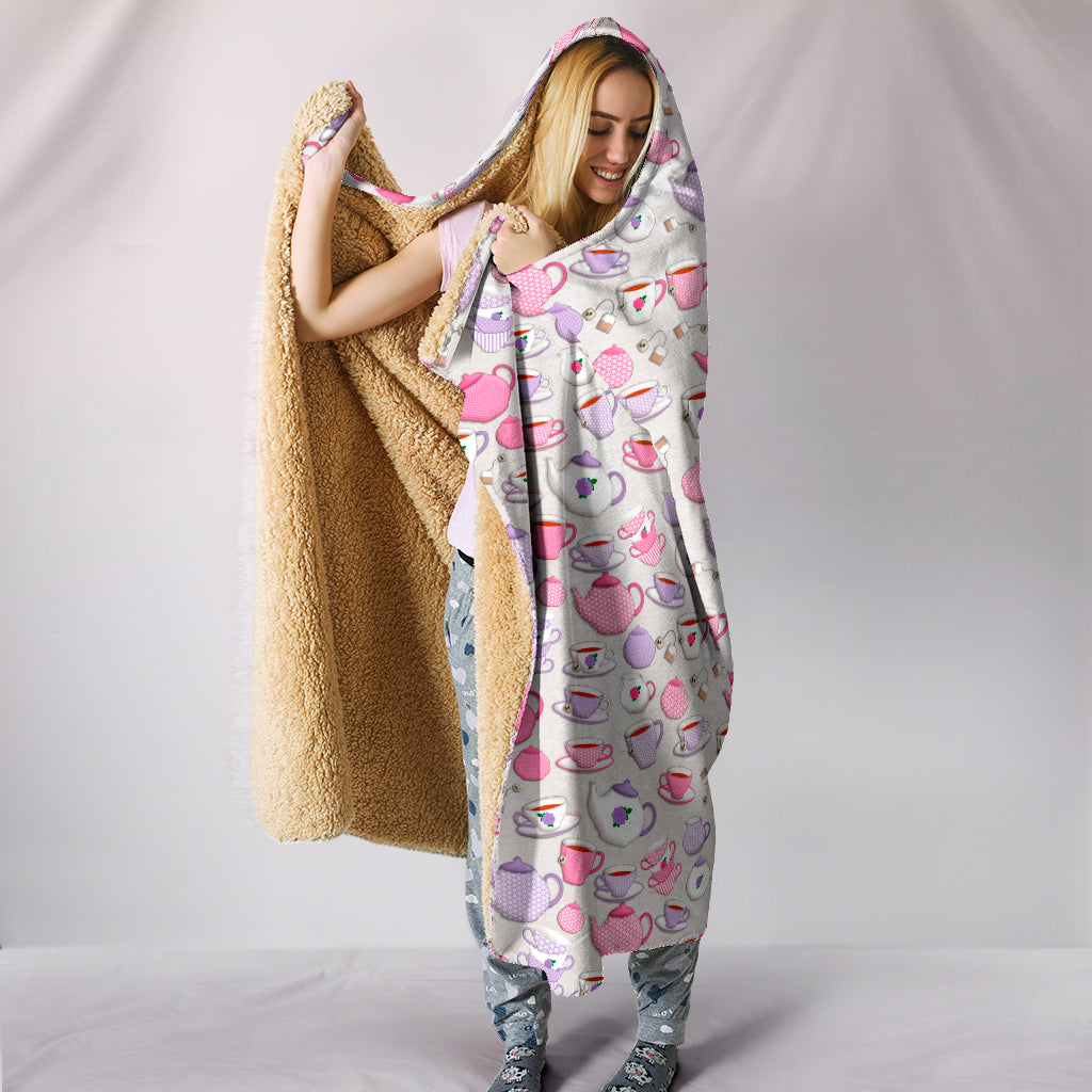 Pink & Lilac Take A Break Hooded Blanket