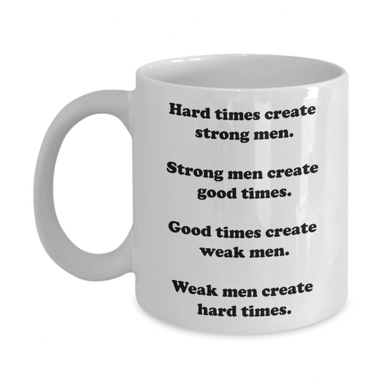 Hard Times - Inspirational Quotes Coffee Mug