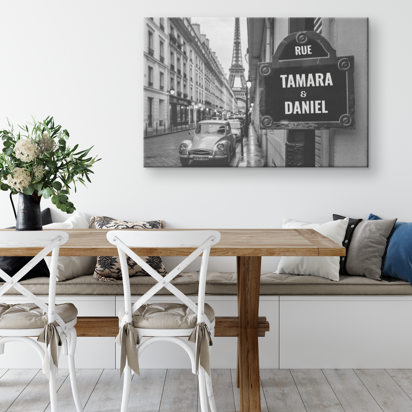 Parisian Stroll – Personalized Canvas Print