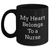 Funny Nurse Gifts, My Heart Belongs To A Nurse Black Coffee Mug, Father's Day Unique Gifts from Men to Nurse - Main