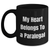 Funny Paralegal Gifts from Men - My Heart Belongs To A Paralegal Quote Black Coffee Mug, Perfect for Father's Day Unique Gifts for Paralegal Lovers - Main