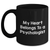 Funny Psychologist Gifts, 'My Heart Belongs To A Psychologist' Black Coffee Mug, Father's Day Unique Gifts from Men to Psychologists - Main