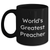 Funny Preacher Gifts for Men on Father's Day, Black Coffee Mug with 'World's Greatest Preacher' Quote, Gifts from Family - Main
