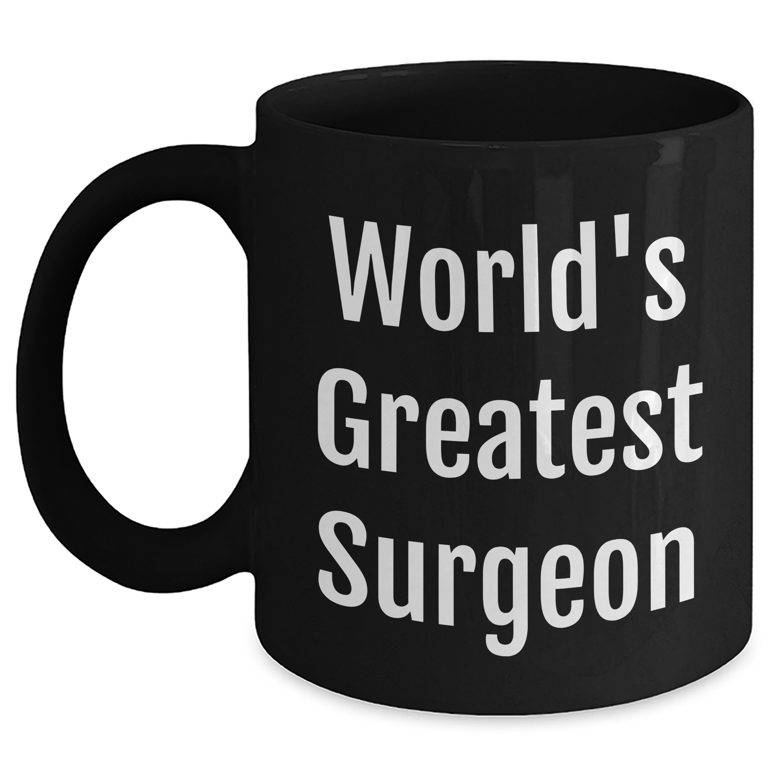 Funny Surgeon Gifts from Mom, 'World's Greatest Surgeon' Black Coffee Mug for Dad, Unique Mother's Day Unique Gifts for Surgeon Friends - Main