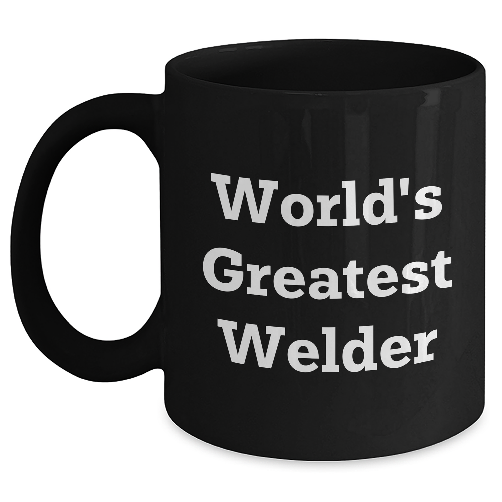 Funny Welder Gifts from Friends - World's Greatest Welder Black Coffee Mug for Dad on Father's Day - Main