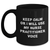 Funny Nurse Practitioner Gifts, Keep Calm Or I Will Use My Nurse Practitioner Voice Black Coffee Mug for Father's Day, Gifts from Men to Nurse Practitioner, Unique Gifts for Nurse Practitioner - Main
