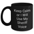 Funny Sheriff Gifts for Mom, Keep Calm Or I Will Use My Sheriff Voice Black Coffee Mug, Sheriff Sheriff Gifts for Mother's Day - Main