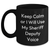 Funny Sheriff Deputy Gifts from Men to Sheriff Deputy on Mother's Day - 'Keep Calm Or I Will Use My Sheriff Deputy Voice' Black Coffee Mug, Microwave and Dishwasher Safe - Main