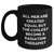 Radiation Therapist Coffee Mug Gifts from Men for Mother's Day Unique Quote Funny Black Mugs, 'All Men Are Created Equal But The Coolest Become A Radiation Therapist' - Main