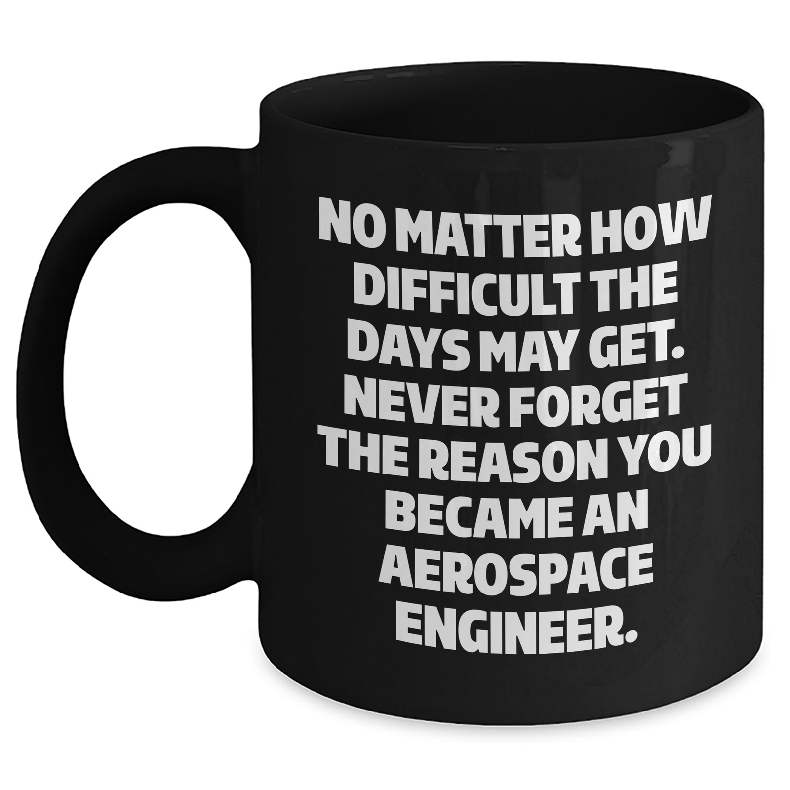 Aerospace Engineer Gifts, Funny Quote Coffee Mug, Black 11oz or 15oz, Gifts from Friends, Gifts for Aerospace Engineer, Mother's Day Unique Gift - Main