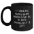 Funny Unbiological Dad Gifts, 'I Think Me Being Your Unbiological Dad Is Enough Of A Gift', Black Coffee Mug, Gifts from Men to Unbiological Dad on Mother's Day - Main