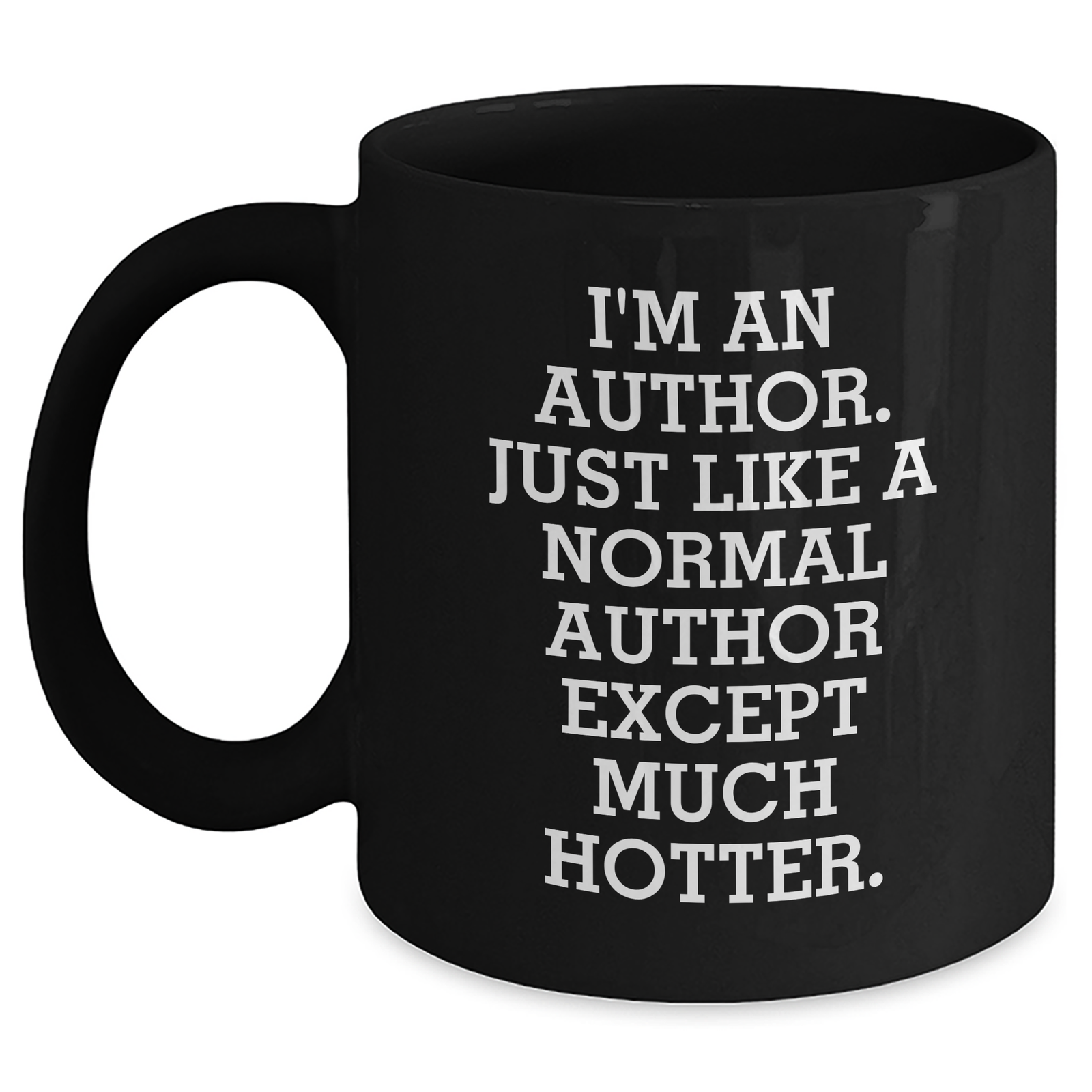 Author Gifts, Funny Quote, Black Coffee Mug, Father's Day Unique Gifts from Men to Author - Main
