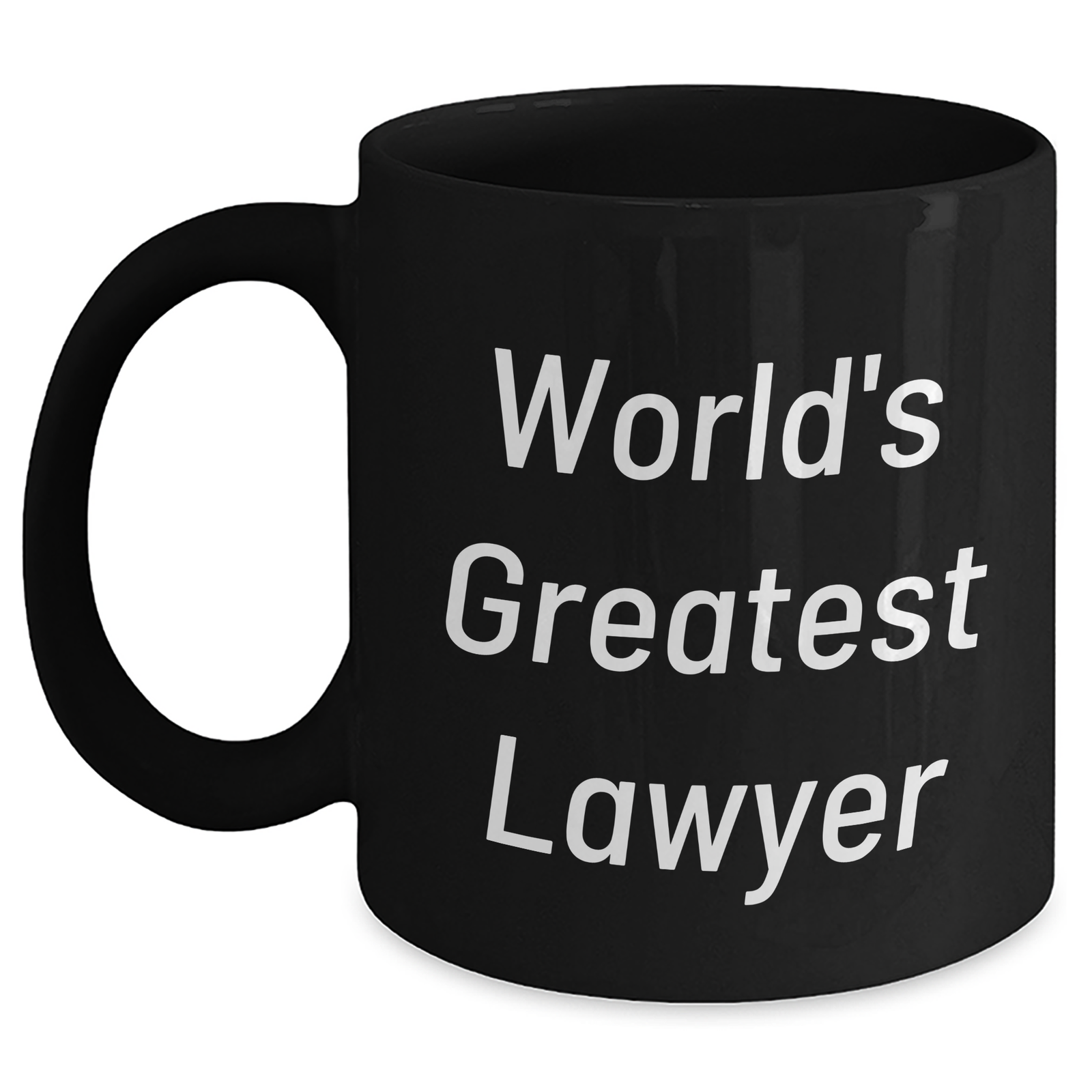 Funny 'World's Greatest Lawyer' Black Coffee Mug, Unique Gifts from Friends for Lawyer on Mother's Day, 11oz or 15oz Ceramic Mug with Microwave and Dishwasher Safe - Main