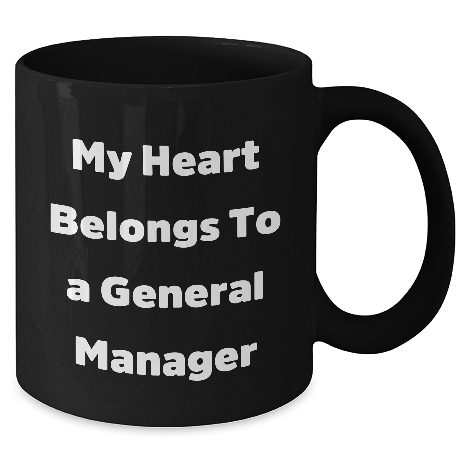 Funny General Manager Gifts, My Heart Belongs To A General Manager, Black Coffee Mug for Men, Unique Father's Day Unique Gifts from Family, Friends, Coworkers - Additional