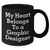 Funny Graphic Designer Gifts for Him - My Heart Belongs To A Graphic Designer, Black Coffee Mug, Unique Father's Day Unique Gift from Men to Graphic Designer - Additional
