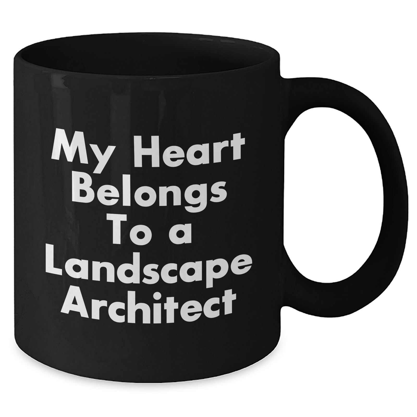 Funny Landscape Architect Gifts from Men to My Heart Belongs To A Landscape Architect, Black Coffee Mug for Father's Day, Unique Gifts for Him - Additional