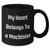 Funny Machinist Gifts - My Heart Belongs To A Machinist Black Coffee Mug, Gifts from Men to Machinist, Unique Father's Day Presents - Additional