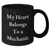Funny Mechanic Gifts - 'My Heart Belongs To A Mechanic' Black Coffee Mug for Men, Unique Father's Day Unique Gifts from Family, Friends, or Coworkers - Additional