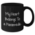 Funny Rescue Worker Gifts - 'My Heart Belongs To A Rescue Worker' Black Coffee Mug for Rescue Worker Lovers, Father's Day Unique Gifts from Family - Additional