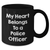 Police Officer Gifts from Friends - Funny Quote 'My Heart Belongs To A Police Officer' Black Coffee Mug for Dad on Father's Day - Additional