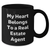 Funny Real Estate Agent Gifts from Friends and Family - My Heart Belongs To A Real Estate Agent Black Coffee Mug for Him or Her - Unique Father's Day Unique Gifts for Real Estate Agents - Additional