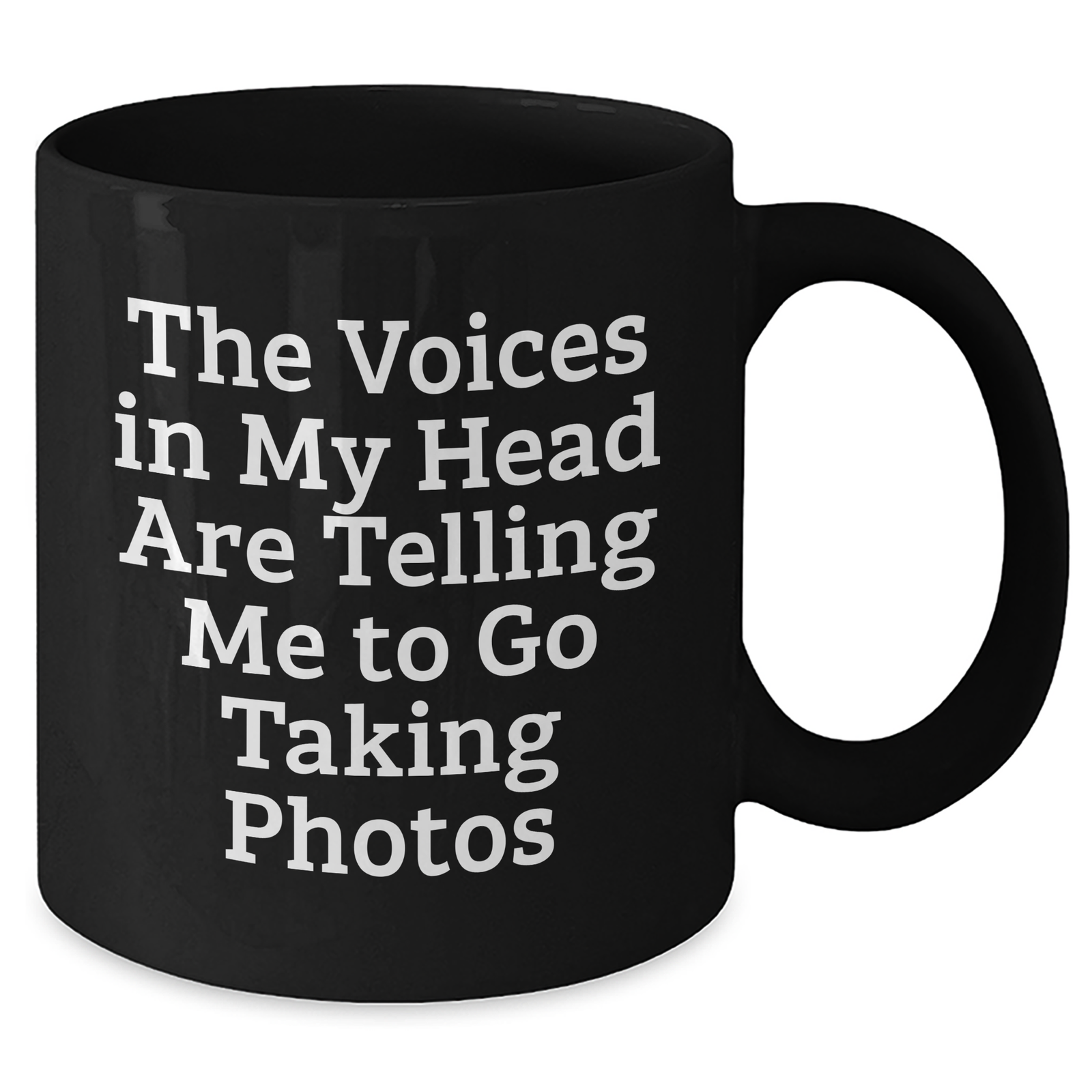 Funny Taking Photos Quotes Gifts for Men, Black Coffee Mug, 'The Voices In My Head Are Telling Me To Go Taking Photos' for Father's Day, Gifts from Dad to Son - Additional