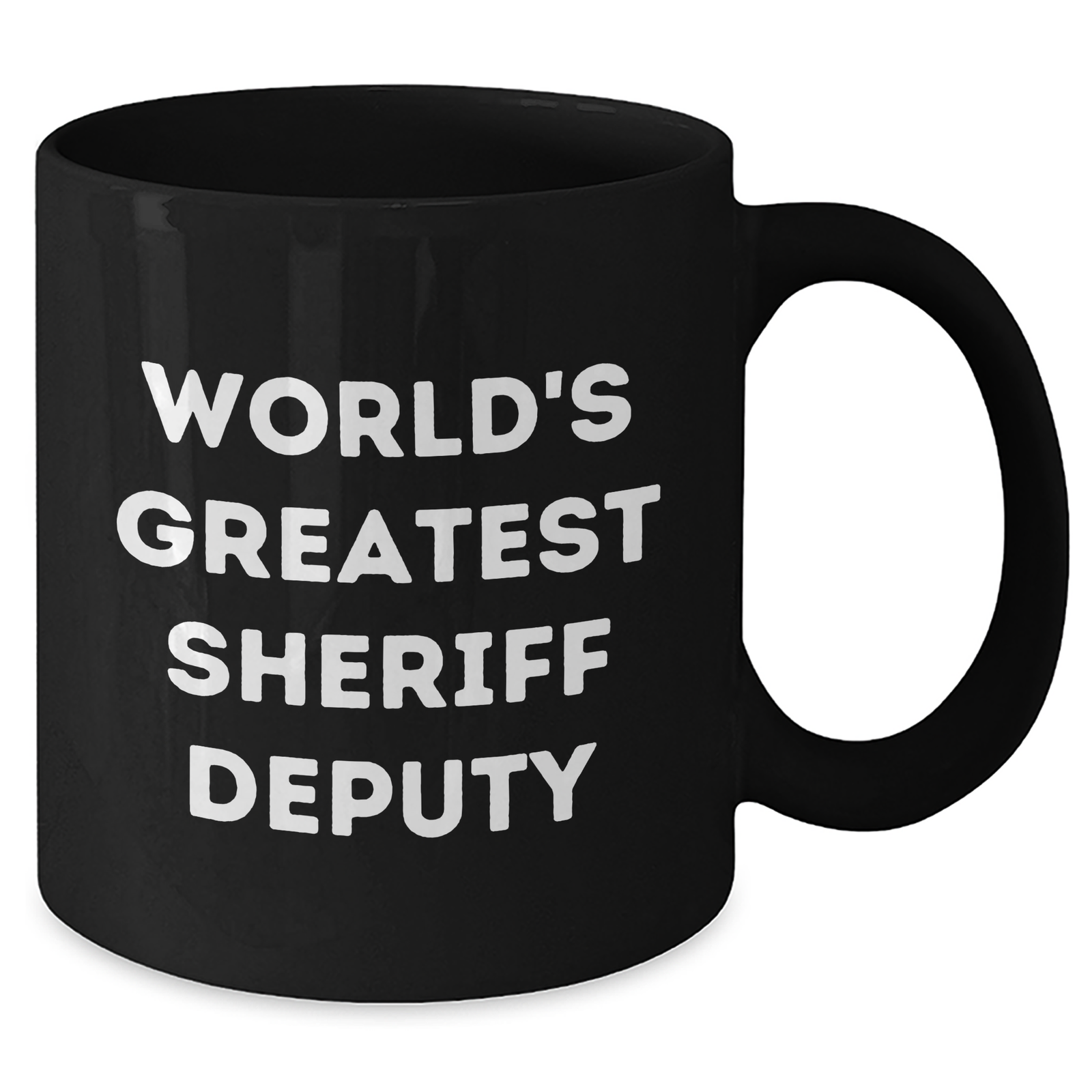 Funny Sheriff Deputy Gifts from Friends for Mom's Special Day - World's Greatest Sheriff Deputy Quote Black Coffee Mug - Additional