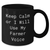 Farmer Gifts from Men - Keep Calm Or I Will Use My Farmer Voice Black Coffee Mug for Mother's Day, Funny Farming Humor, Unique Gift for Farmer Friends, Family, Coworkers - Additional