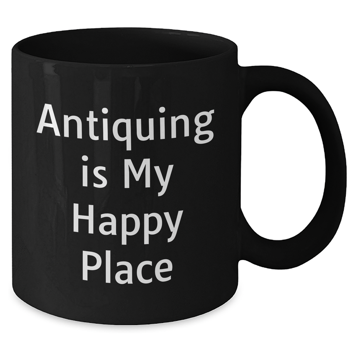 Antiquing Enthusiasts' Delight, Funny Quote Gifts from Family for Father's Day, Black Coffee Mug - Additional