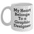 Funny Graphic Designer Gifts from Friends to Men - White Coffee Mug, My Heart Belongs To A Graphic Designer, Father's Day Unique Gifts - Main