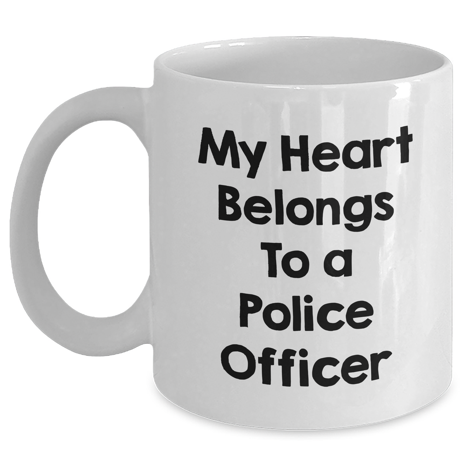 Funny Police Officer Gifts for Him - White Coffee Mug, 11oz or 15oz Capacity, Made from Ceramic, Microwave and Dishwasher Safe, Gifts from Men for Police Officer on Father's Day - Main