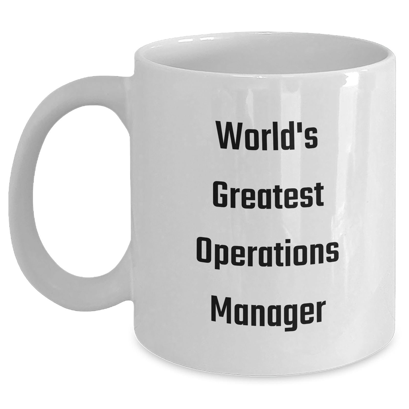 Funny World's Greatest Operations Manager Gifts from Mom - White Coffee Mug for Operations Manager, Perfect for Mother's Day - Main