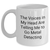 Funny Metal Detecting Gifts for Men - White Coffee Mug 'The Voices In My Head Are Telling Me To Go Metal Detecting' - Gifts from Men to Metal Detecting Friends - Main