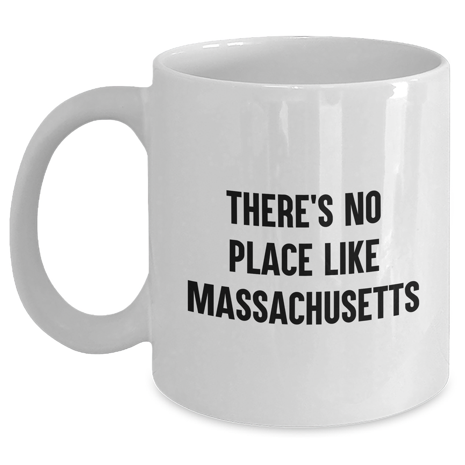 Funny Massachusetts Quotes White Coffee Mug Gifts from Friends to Massachusetts Men, Perfect for Father's Day - Main