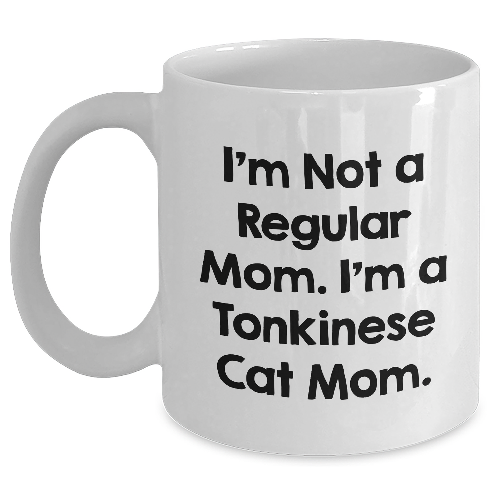 Funny Tonkinese Cat Mom Gifts from Dad to Men, Unique White Coffee Mug for Father's Day - Main