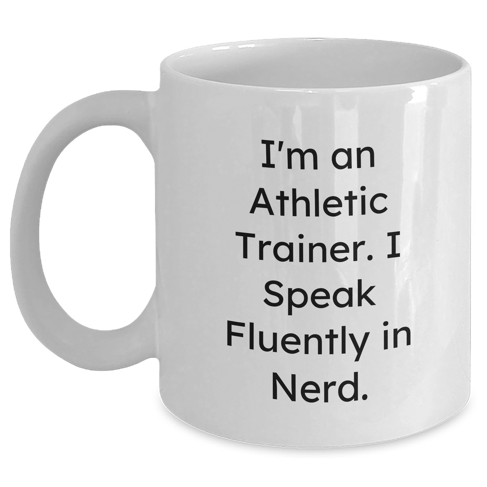 Athletic Trainer Gifts from Men, Funny Mug for Dad's geniusiness, White Coffee Mug for Father's Day, 'I Speak Fluently In genius', Unique - Main