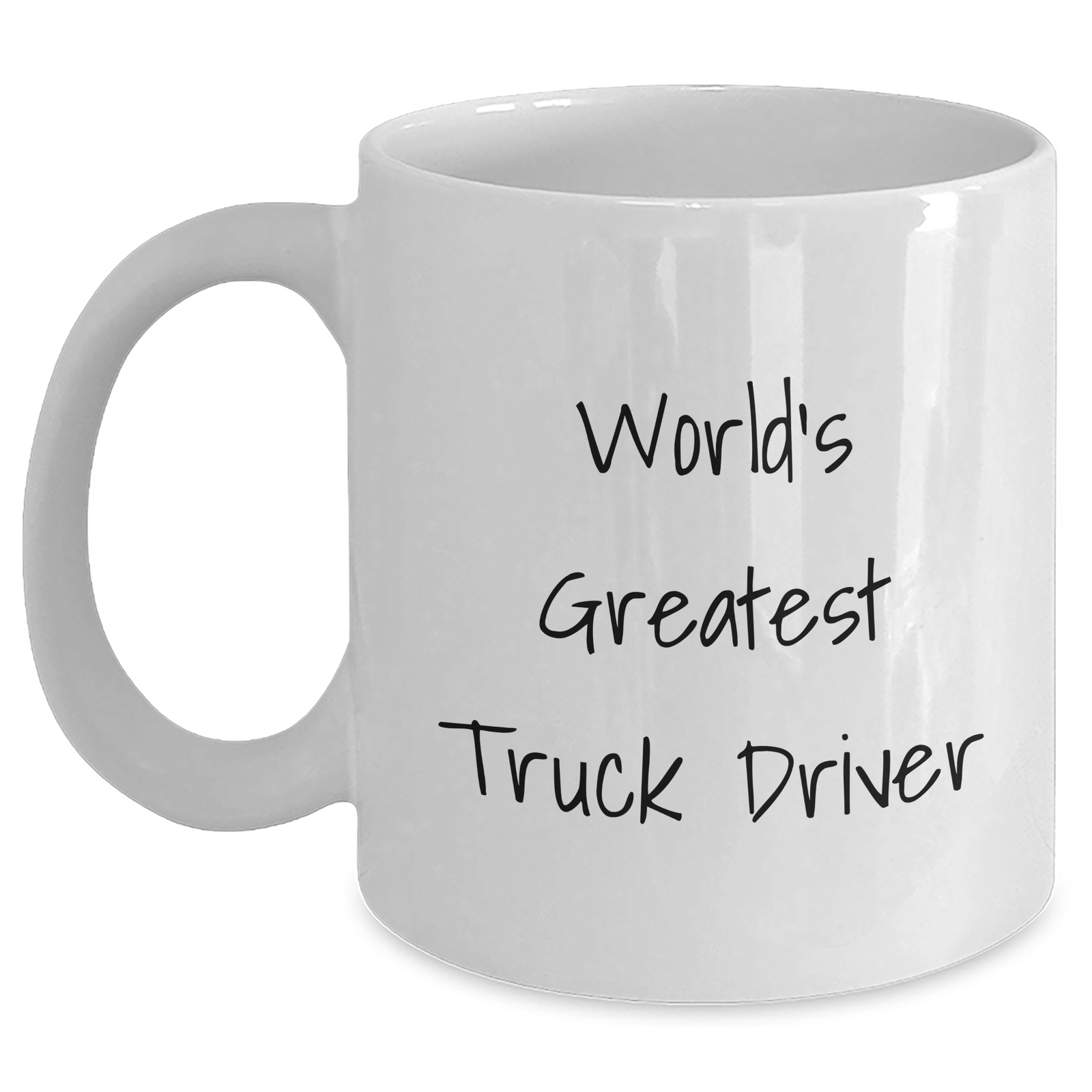 Funny Truck Driver Gifts for Him, 'World's Greatest' White Coffee Mug, 11oz or 15oz, Father's Day Unique Gifts from Family, Friends, or Coworkers - Main