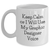Funny Graphic Designer Gifts from Friends - 'Keep Calm Or I Will Use My Graphic Designer Voice' White Coffee Mug for Father's Day - Main